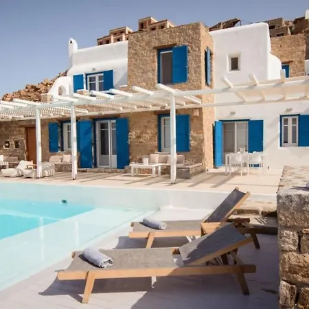 Вилла Elite 3 Bd With Pool & Sea View Houlakia (Mykonos)